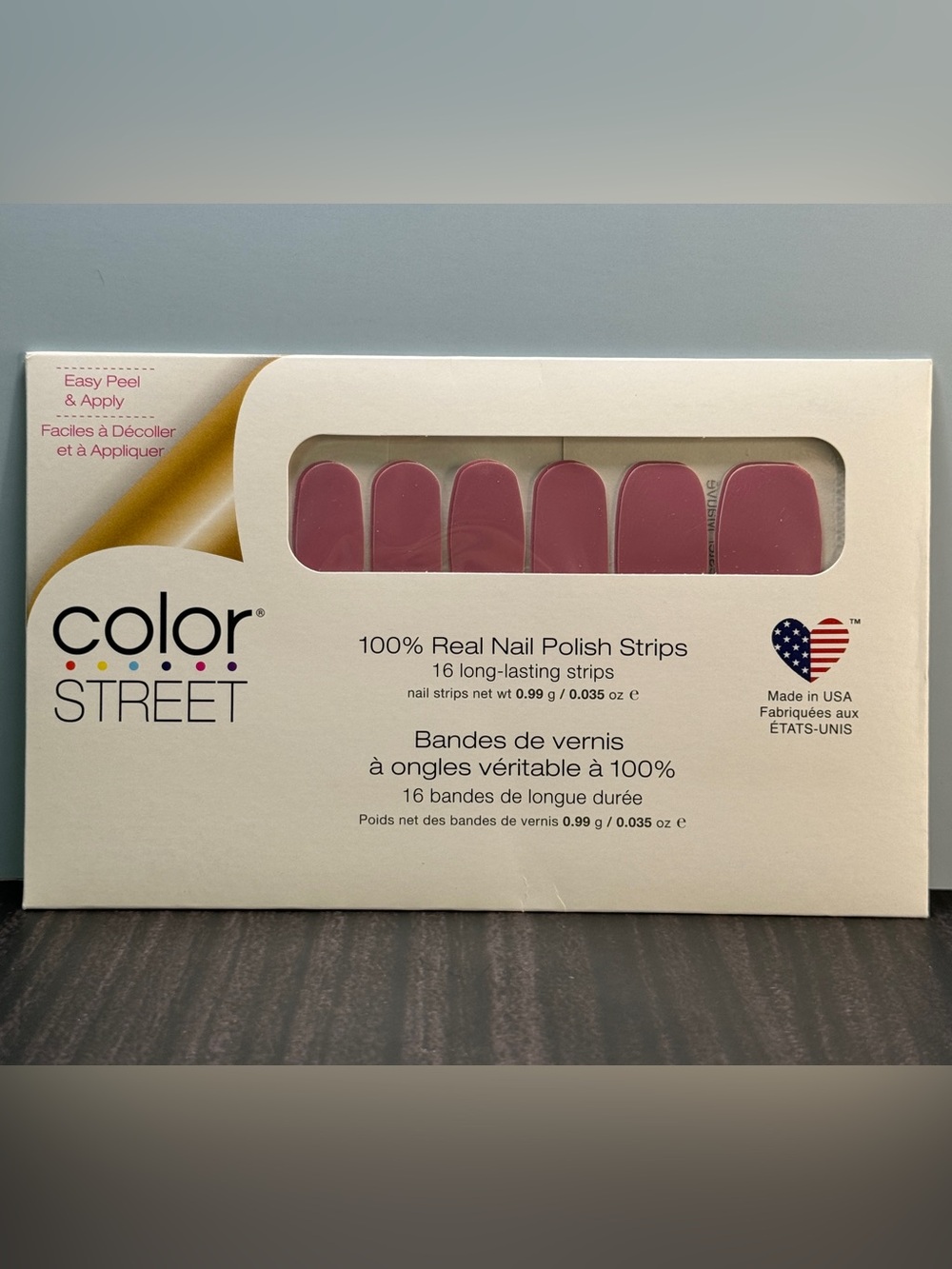 Color Street 100% Nail Polish Strips (Manchester Mauve-Retired Set) New/Sealed